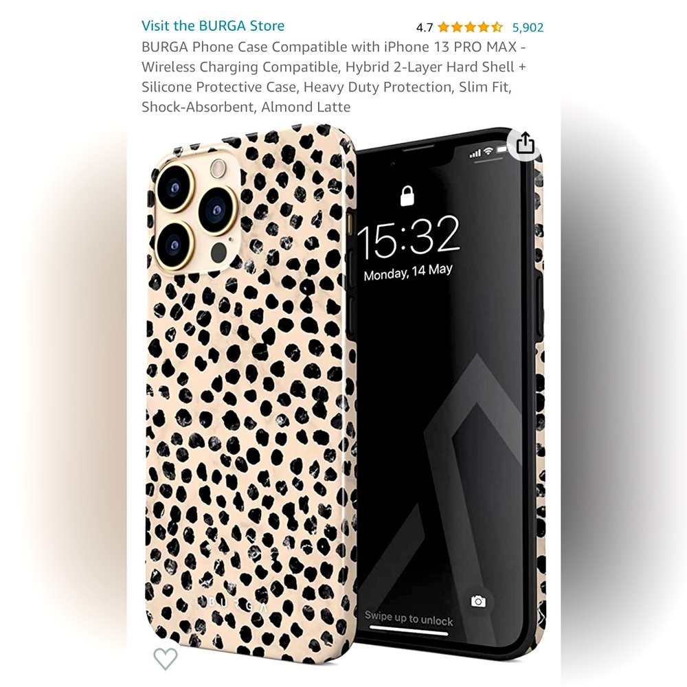 New: Burga Phone Case, Compatible with iPhone 13/14 Pro Max